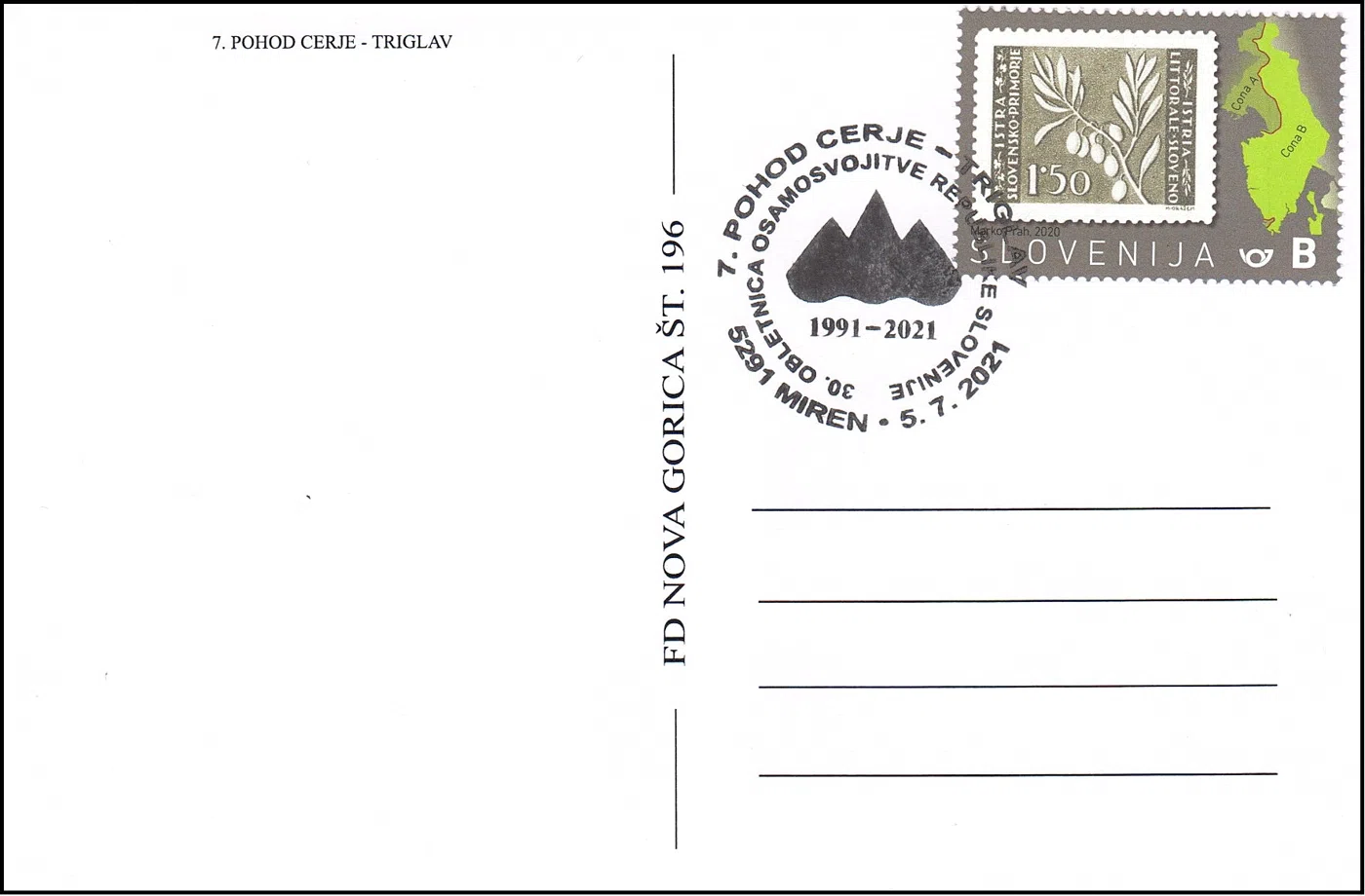 7. POHOD CERJE - TRIGLAV 30. OBLETNICA OSAMOSVOJITVE REPUBLIKE SLOVENIJE